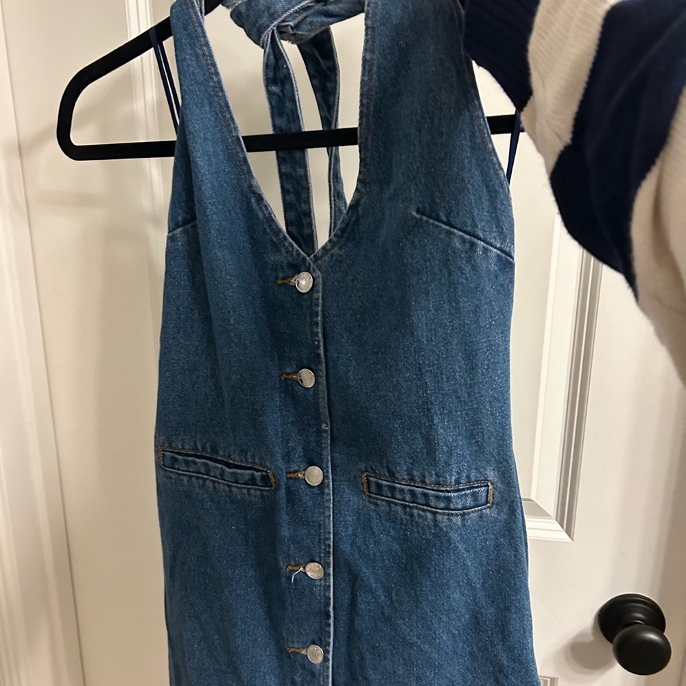 Edikted Blue Denim Mini Dress
